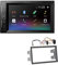 Pioneer DMH-A240BT 2-DIN Autoradio Bluetooth USB passend für Volkswagen VW Polo 9N bis 2009 schwarz mit ISO