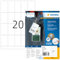 HERMA 6871 Stabile Anhänger perforiert, 1400 Blatt, 42 x 70 mm, 20 pro A4 Bogen, 28000 Stück, bedruckbar, matt, blanko Preisanhänger Produktanhänger aus Papier/Folie/Papier-Verbund, weiß