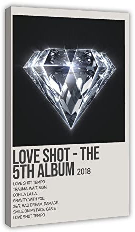 Love Shot - The 5th Album By EXO Music Singer Poster Cover 1 Canvas Poster Bedroom Decor Sports Landscape Office Room Decor Gift Frame:16x24inch(40x60cm)