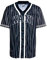 Karl Kani Herren KM221-115-1 Serif Pinstripe Baseball Shirt XXL Black