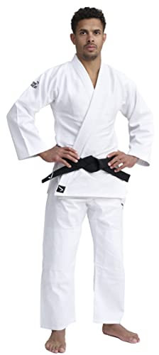 IPPONGEAR Basic 2 leichter Einsteiger & Kinder Judoanzug [Ausrüster der deutschen Nationalmannschaft I Schnürbund an der Hose I 500gr/m² Stoffdichte] weiß