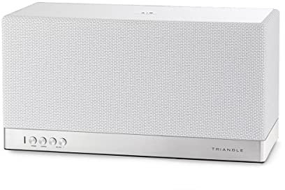 Triangle - Enceinte connectée AIO 3 - Enceinte Tout en Un Compatible Bluetooth, Wi-FI & Multiroom sans-Fil - Audio HD - Entrée Optique - 2X 45W - 360 x 195 x 150 mm - Blanc Givré