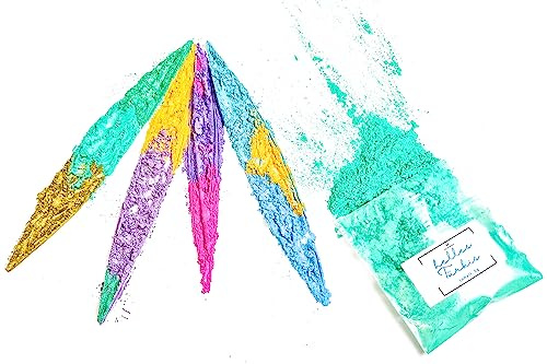 DD Composite Metallic Farbpigmente für Epoxidharz sehr feiner Glitter metallisch-schimmernde-perlenartige Effekte, Farbpigment:dunkles Türkis, Menge:100g