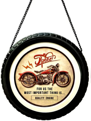 DiiliHiiri Cartel 3D Motos Clásicos — Original Cartel Vintage Retro De American Retro Sign para Bar Pub Cafeteria Taller y Garaje. Decoración Letrero Vintage de los Años 50. Placa 30x60x4cm (9541-3)
