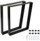 THINFAR Pied de Table Metal- Robuste Pied de Table - Pied Reglable pour Meuble - Pied Plan de Travail - Pied de Meuble (Ensemble 2-60 * 72cm-Noir)