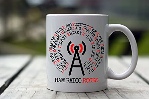 Coffee Mug Ham Radio Operator S - - White Perfect S for Amateur Ham Radio Operators - NATO Phonetic Alphabet-Ham Radio Rocks Ceramic Mug Funny Tea Mug Large Coffee Cups for Home Boy 330 Ml