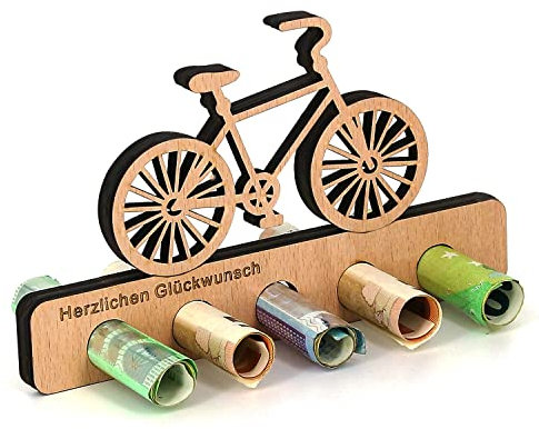 Giftota - Originelle Geburtstag Geldgeschenk Holz - Geldgeschenk für Radfahrer - Fahrrad Geschenk - Geschenke aus Holz - Geschenke Geldgeschenk für Freunde, Familie, Liebhaber