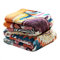VANJOROY Double-sided Bohemian Sofa Large Bed Throw Blanket, 100% Organic Cotton Warm Soft Luxury Boho Throw for 2 3 Seater Settees Armchair and Couch. 150x200cm-Colorful