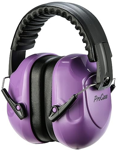 ProCase Cuffie AntirumoreLavoro,NRR 32 dB Cuffie con Pieghevoli Fascia Imbottita per Bambini a Fuoco D'artificio Concerto Aereo Dormire Studiare Teatro Studio-Viola