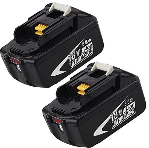 2Pack Replacement for Makita 18V Batteries 5.0Ah BL1850 BL1840B BL1860B BL1830B BL1820B BL1860 BL1840 BL1830 BL1820 with Charge Indicator Cordless Power Tools