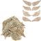 80 Stück Holzausschnitte Engelsflügel Basteln Set YUNYAN Angel Wing Holzscheiben Holz Scheiben Engelsflügel Engelsflügelverzierung für Kunsthandwerk DIY Dekoration Party Dekorationen