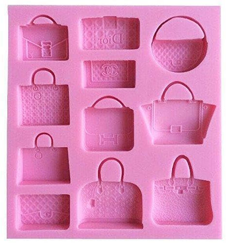 Ladies Handbag Silicone Mould Shopping Bag Bags Cake Cupcake Topper Decorating Decoration