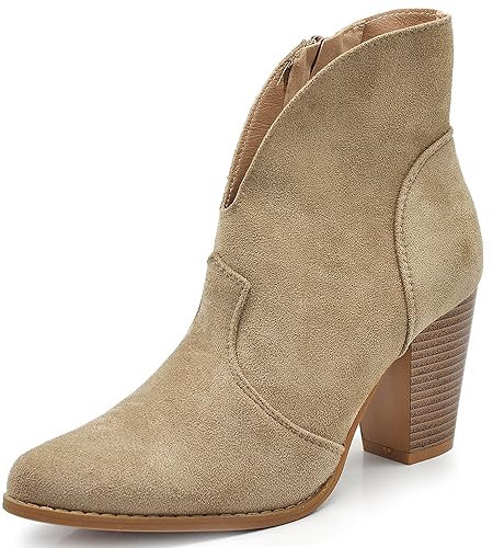 IF Fashion Scarpe da Donna Stivali Stivaletti Cowboy Western Camperos Texani D8158 apricot N.38