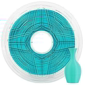 LeoPlas TPU Filament 1.75mm Flexibel Klar TPU Filament Shore-Härte 95A 1kg für 3D-Druckmaterial Druckerzubehör (Türkis)