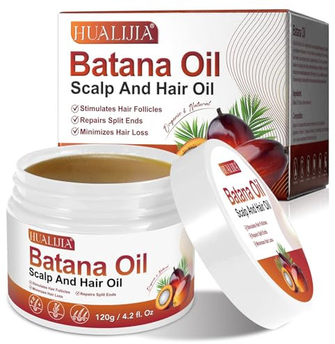 Bio Batana Öl für Haarwachstum, 100% Raw Batana Oil - Reines Organisches Batana-Haaröl Verhindert Haarausfall, Beseitigt Splissenden und Erhöht Glanz für Männer und Frauen (120g) (120g(Pack of 1))