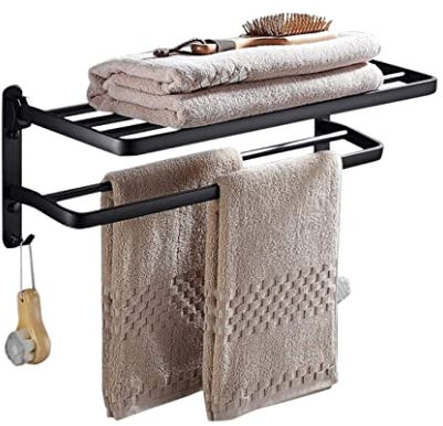 Porte-serviettes Mural Porte-serviettes de Salle de bain Porte-serviettes Étagère Porte-serviettes Double Double Porte-serviettes Cuisine Salle de bain Porte-serviettes de Cuisine en Acier i