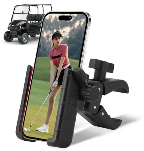 ZEMBSOYA Cart Phone Holder,Mount 360 Degree Rotation Phone Mount Compatible with Most Smartphones and Phone Cases (Black an Red)