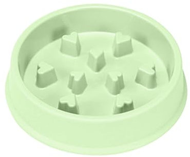 Slow Feeder Hundenäpfe Anti-Futternapf für kleine und mittelgroße Hunde oder Katzen, Rutschfester Puzzle-Napf, Slow Down Fressen, Herz-Look, Minzgrün Obst Schüssel (Green, One Size)