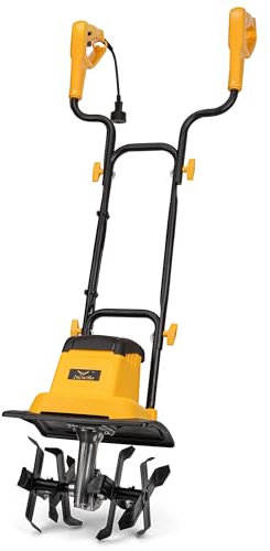 IncwBo Motoculteur filaire de 8,5 A de 30,5 cm, 20,3 cm de profondeur pour le jardinage, motoculteur électrique de jardin à 360 tr/min avec prise LT-201D