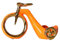 HGZLQKD Ceramic Tricycle Shape Wine Glass Rack for Home Wine Cooler Stylish Wine Organizer Stand, Orange