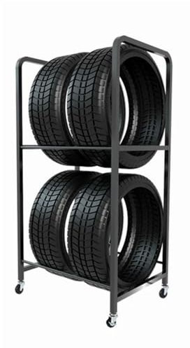 Support D'affichage En Métal de Pneu de Voiture de Moto,atelier de Réparation de Garage À Double Couche Support de Jante de Pneu Support de Roue D'atelier ,porte - Bagages de Secours Multi-pneus