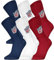 NFL SHIELD 6pk Crew Socks - BLU/WHT/RED - 35/38