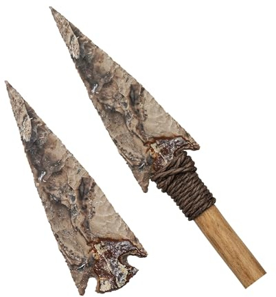 Lord of Battles Mittelalterliche Pfeilspitze aus Feuerstein (2,5 - 25,4 cm Größe) | Kristall- und Heilstein-Pfeilköpfe für DIY-Projekte, Bastelprojekte, Schmuckherstellung