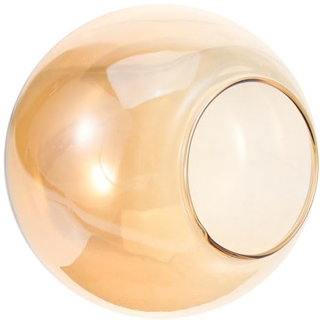 VOSAREA Abat-jour Verre Globe Ambré à Suspendre Lumineuse Moderne Pour Salon Et Bureau Installation Facile Sans Outils
