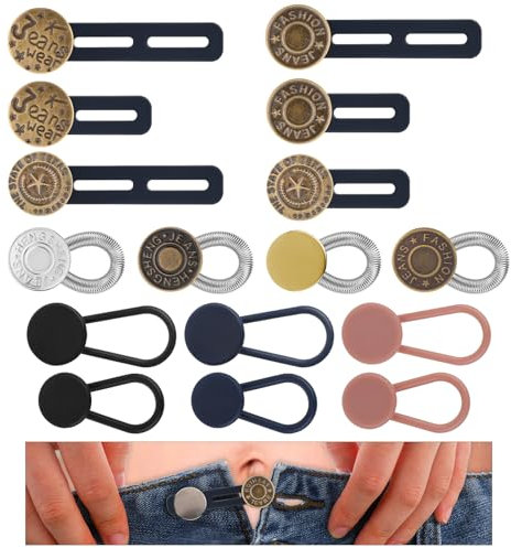 Giantree 16 unidades de extensión, botón, extensión de pantalón, extensión de pantalón, extensión de pantalón, embarazo, pantalones vaqueros, extensión de botón, para pantalones de hombre y mujer
