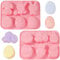 Easter Silicone Chocolate Moulds 2pcs Easter Egg and Bunny Silicone Molds,DIY Decorating Mold Chocolate Easter Egg Rabbit Non-Stick Baking Moulds Candy Mould Wax Melt Moulds