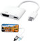 Usb C to HDMI Adapter, 2 In 1 Type C to Hdmi Adapter, Usbc to HDMI Adapter with 4K 60Kz HDMI 100W Power Delivery Compatible with iPhone 15/15 Pro/16/16 Pro, HP, Dell, iPad Pro, MacBook Pro/Air, etc