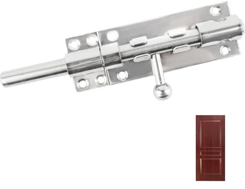 200mm 8IN Edelstahl Schieberiegel, Türriegel Außen, Türriegel Edelstahl Einfach zu Installieren, Geeignet für Außen und Innentüren Fenster Schränke Gartenzäune (ohne Schraube)