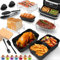 20 Stück Heißluftfritteusen Zubehör für Ninja AF500EU & Cosori 10L, Airfryer Zubehör Set mit Edelstahl Grillrost und 1 x 10,4L & 2 x 5,2L Airfryer Silikon Einsatz, Hitzebeständig, Leicht zu Reinigen