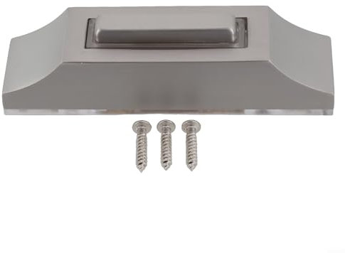 Wired Doorbell Button with LED Light, Wall Mounted Heavy Duty Zinc Alloy Door Bell Switch, Illuminated Weatherproof Push Button for Home Office, Silver, Easy Installation