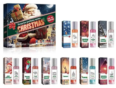 Adventskalender 2025 Frauen Parfüm, 9 Stück Weihnachts-Parfümbox, Leichten und zarten Düften, Weihnachtsgeschenke für Frau Perfume (1, 9 pc)