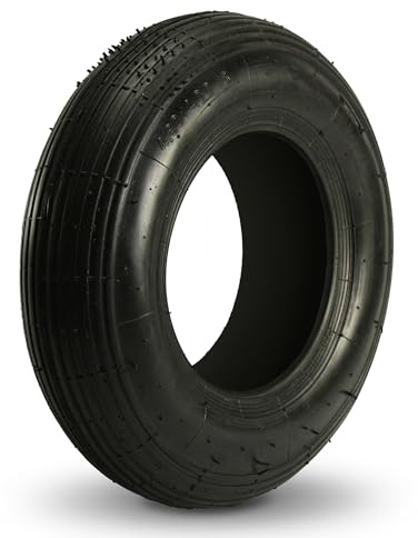 ERPINA Schubkarren Ersatzreifen 400x100 (4.80/4.00-8) 4PR - robuster Reifenmantel ohne Schlauch für Schubkarre, Gartenkarre & Stall - hohe Tragfähigkeit, lange Lebensdauer & einfache Montage