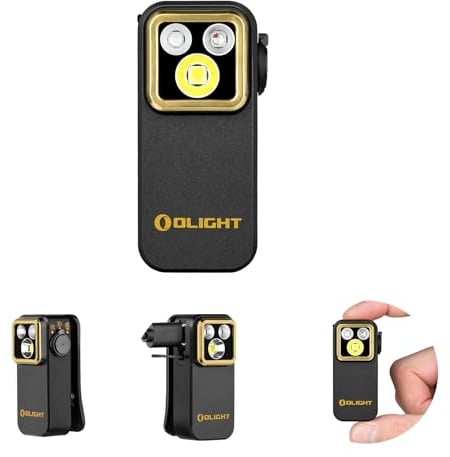 OLIGHT Oclip Pro S linterna de Clip, 5 Modos de Luz, 600 LM, 80M | Superbrillante Mini Linternas, 144 Hora, Carga USB-C, Impermeable IPX6, Ideal Para Trabajo Nocturnos e Iluminación Emergencia