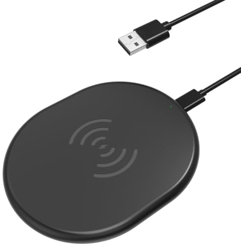 Wireless Charger, 15W Wireless Charging Pad for iPhone 17/16/15/14 Pro Max | Wireless Phone Charger for Samsung Galaxy S22/S21, AirPods Pro 2/3, Type-C Charging Mat
