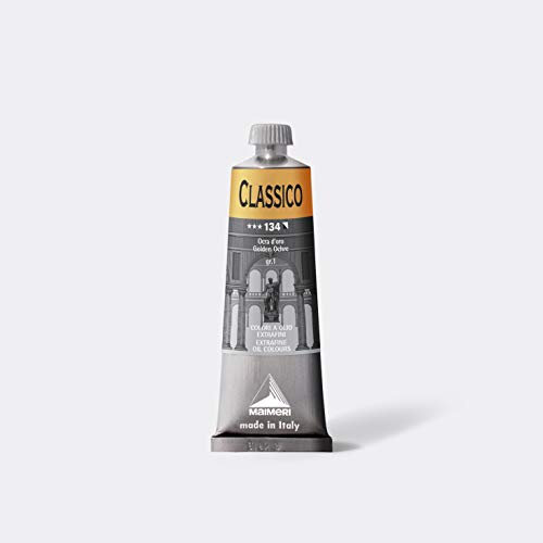 Maimeri CLASSICO 60 ml, Extra feine Künstlerölfarbe, Farbton Goldocker