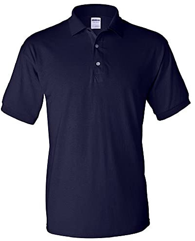 Gildan Adult DryBlend Jersey Short Sleeve Polo Shirt (2XL) (Navy)