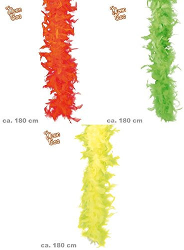FASCHING 36217 Federboa neon gelb Boa 1.8 m (Truthahn) NEU/OVP