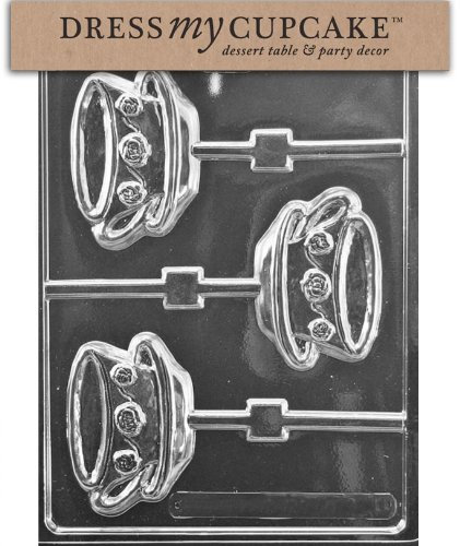 Dress My Cupcake Chocolate Candy Mold, Alice in Wonderland Tea Party Teacup and Saucer Lollipop