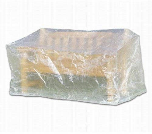 PrimeGarden Komfort Schutzhülle für Gartenbank Bank, 160 x 75 x 78 cm, transparent