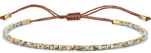 KELITCH Bunte Armbänder Miyuki Perlen Wickelarmbänder Freundschaftsarmband Mode Einstellbar Damenarmbänder (04C)