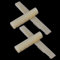 Vencetmat Unbleached Acoustic Guitar Bridge Saddle and Nut Cutted From Whole Cattle Bone 2 set of 4 Pcs With 2Pcs Free Sandpaper included