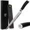 YOUSUNLONG Couteau à viande couteau à fileter Pro Sashimi couteau 24,5 cm - droitier - manche damassé japonaise VG10 en ébène naturel avec étui en cuir