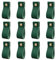 DOXILA poignee de meuble cuisine, lot de 12 poignée meuble en cuir, poignée de porte avec écrous vis, anti-collision bouton de porte de armoire tiroir commodes, Beau cadeau, vert