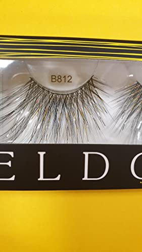 Eldora B812 Faux cils en cheveux naturels extra longs Argenté
