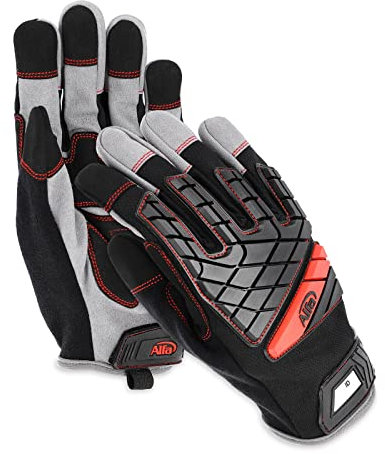 Alfa Mechaniker-Handschuh PROTECT 1 Paar - 9/L - robuste Arbeitshandschuhe mit hochwertigen Protektoren