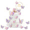 OSDUE Decoración para Tartas 21 Piezas Adornos para Tartas de Mariposa Toppers de Mariposas para Tartas, Mariposas Decorativas para Tartas de Cumpleaños y Fiesta de San Valentín
